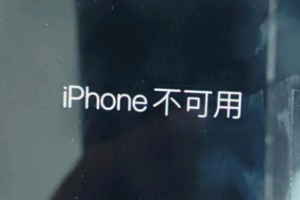 安义苹果服务网点分享锁屏界面显示“iPhone 不可用”如何解决 