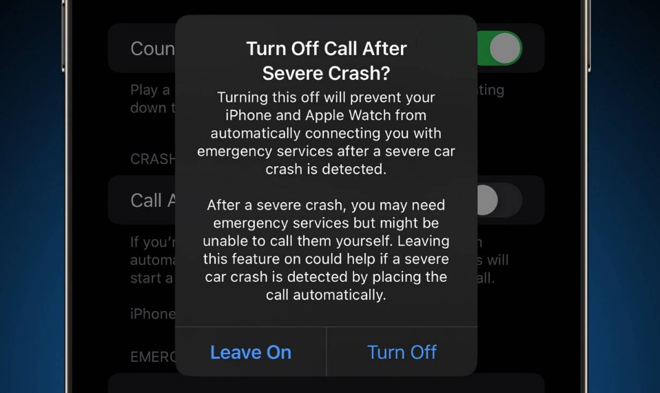 安义苹果14维修分享 iPhone 14 和 Apple Watch 上关闭崩溃检测 